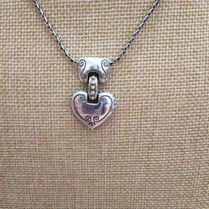 Brighton Cafe Au Lait retired vintage heart pendant necklace
